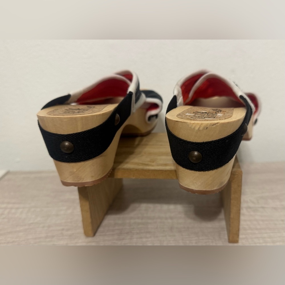 Jax & Bard x Flowfold Collab Puffin Sandal Wood Clog Black White Sz 40 US 9.5 10 - Picture 5 of 11